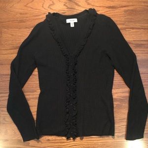Faconnable Knit Black Cardigan XS